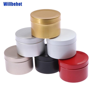 (Willbehot) ขวดโหลใส่เทียน ทรงกลม ขนาด 50 มล. สีเป็น