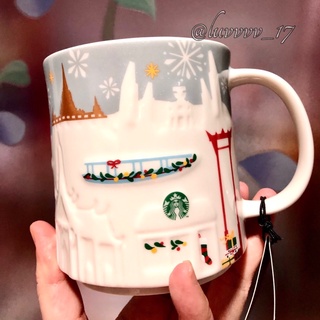 Starbucks Thailands City Mug-Bangkok Holiday Gray Relief 16oz/473ml