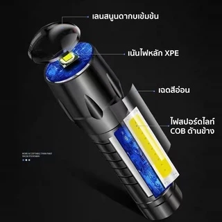 ไฟฉายแรงสูง ไฟฉาย ไฟฉายซูมได้ ปรับโมดได้ 3 แบบ USB RAYPAY ไฟฉายพกพา No. APL513