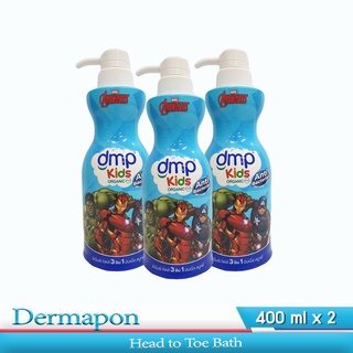 Dermapon ดีเอ็มพี คิดส์ 3in1 สบู่เหลวอาบสระ 400 ml แพ็คคู่