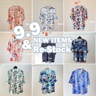 INSTOCK NOW เสื้อฮาวาย ชาย / เสื้อฮาวาย หญิง เสื้อเชิ้ตสไตล์เกาหลี