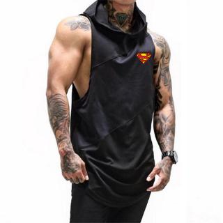 Brand New Casual Clothing Singlet  Fitness Hooded Tops Gyms Tank Top Men Vest Bodybuilding Tops Sleeveless Shirt