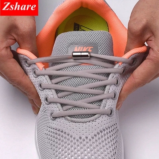 1 Pair Kids Adult Unisex Flat Elastic Lock Laces Special Creative Shoelaces For Sneakers, Elastic Semicircular Shoe Laces for Kids and Adults, Shoelace for Sneakers, Metal Clasp Shoelaces