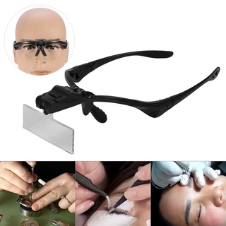 แว่นขยาย Loupe ส่องสว่างประติมากรรมประติมากรรมมีไฟ Led สําหรับซ่อมแซมขนตาคาดศีรษะ