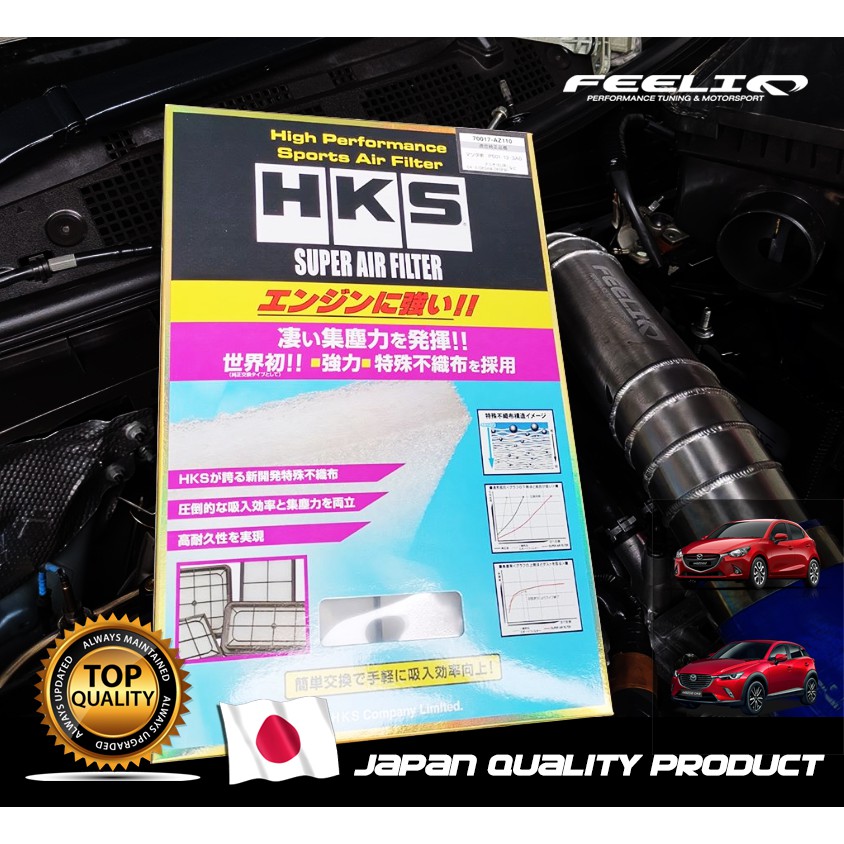 กรองอากาศ มาสด้า Mazda 2 Skyactiv HKS Hybrid Filter