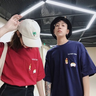 เสื้อโอเวอร์ไซต์ 🐶ปักลายที่กระเป๋า