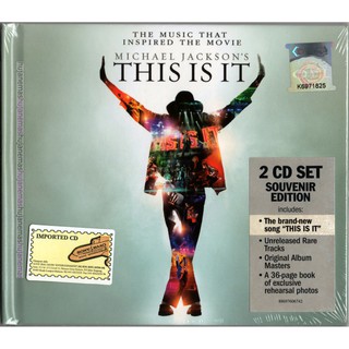 Michael JACKSON - This Is It 2009 SONY MUSIC SOUVENIR EDITION HARDBOUND BOOKLET DIGIPAK 2 ชุดซีดี (นําเข้า)