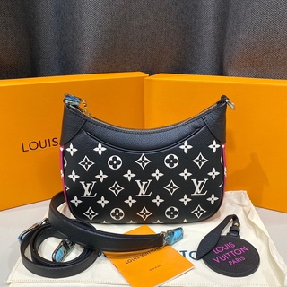 LOUIS VUITTON BAGATELLE MONOGRAM TRICOLOR LEATHER HOBO BAG กระเป๋าถือ สะพายไหล่ แบรนด์หลุยส์วิตตอง ทรงโฮโบ LV โมโนแกรม