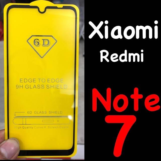 Xiaomi Redmi Note 7 ฟิล์มกระจกนิรภัย กาวเต็ม เต็มหน้าจอพอดี