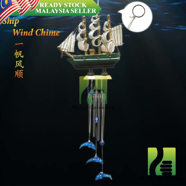 ชิปด้วยการออกแบบโดลฟิน WIND CHIME RANDOMLY PICK COLOR WH-C6003/3 บ้านและสวน DECORATION FENG SHUI