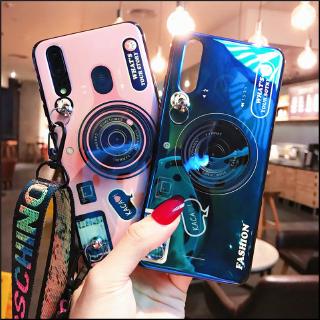 เคสเคสโทรศัพท์มือถือลายกล้องพร้อมสายคล้องสําหรับ Oppo Realme X 2 Pro X 2 Xt