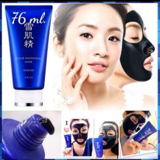 🎌💯 มาร์คดำ Kose Sekkisei Clear Whitening Mask ขนาด 76 ml.