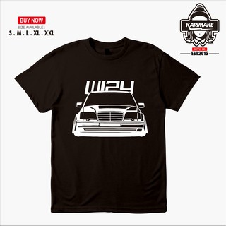 ROUND คอลูกเรือเสื้อยืด พิมพ์ลาย MERCEDES BENZ W124 STANCE สําหรับรถยนต์-4XL