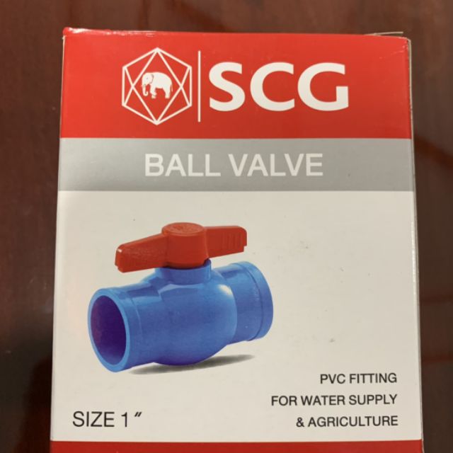 บอลวาล์ว pvc scg 1 นิ้ว ประตูน้ำpvc  ตราช้าง