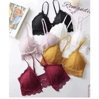 Pretty Bra PB-322 เสื้อในลายลูกไม้ เซ็กซี่ ผ้านุ่มใส่บาย มีตะขอเปิดอยู่กลางหน้าอก