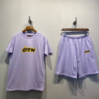 DREW HOUSE SECRET TEE AND SHORTS YELLOW เสื้อยืดคอกลมแขนสั้น และกางเกงขาสั้นเอวยางยืด แบรนด์ดรูเฮ้าส์ จัสติน บีเบอร์