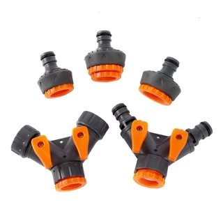 1/2 "3/4" 1 "อะแดปเตอร์เชื่อมต่ออย่างรวดเร็วการเชื่อมต่อวาล์วด้าย สับ น้ําหัวนมร่วมสวนชลประทานล้างรถฟิตติ้ง