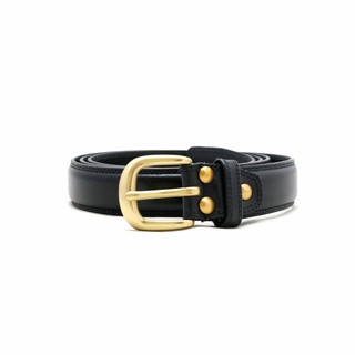 Brown Stone เข็มขัดหนังแท้ Vintage Narrow Belt – Black