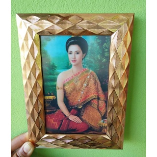 กรอบรูป พระสุพรรณกัลยา ภาพมงคล ติดผนัง ตั้งโต๊ะ บูชากราบไหว้ ของมงคล ของฝาก ที่ระลึก ติดบ้าน