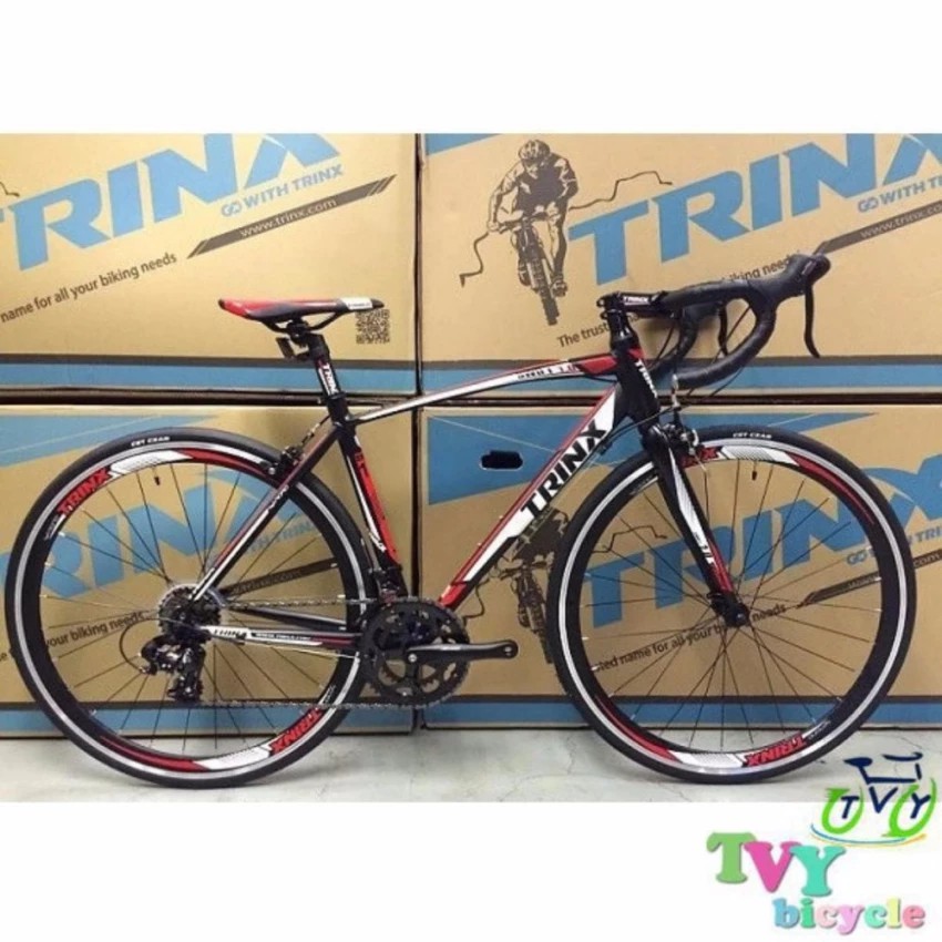 Trinx จักรยานเสือหมอบ รุ่น SWIFT 1.0 size 48 (สีดำ/ขาว/แดง)