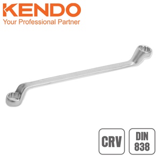 KENDO 15827 ประแจแหวนคอสูง (ชุบโครเมียม) 30x32mm