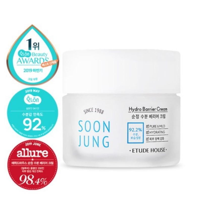 แท้💯% (EXP.2023) ETUDE Soon Jung Hydro Barrier Cream 10 ml.