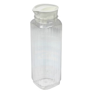 ขวดน้ำ PETทรงเหลี่ยมลายริ้ว 1.5 ลิตร สีขาว  WATER BOTTLE PET 1.5L SQUARE SHAPE WHITE