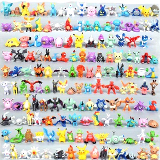 ตุ๊กตาฟิกเกอร์ Pokemon Pikachu Squirtle Anime Pokeball Ivysaur Pocket Monster ขนาดเล็ก ของเล่นสะสม สําหรับเด็ก