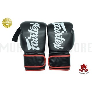 นวมชกมวย นวมหนังเทียม Fairtex Micro-Fiber Boxing Gloves - BGV 14 Black นวมต่อยมวย สีดำ