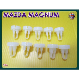 กิ๊บล็อคหน้ากระจัง สีขาว  (096) - MAZDA MAGNUM Front Fender Grille Clip Lock 10Pcs.