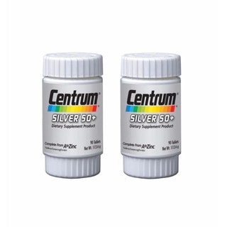 CENTRUM SILVER 50+ เซนทรัม ซิลเวอร์ 50+ อาหารเสริมผู้สูงอายุ 90 เม็ด จำนวน 2 กระปุก