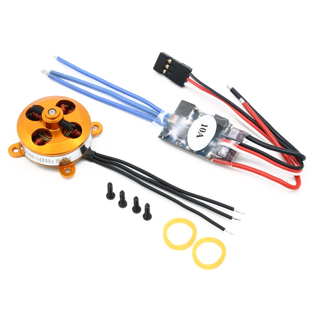 มอเตอร์ไมโครไร้แปรงถ่าน A 2204 A2204 7.5A 1400KV 50W SP พร้อมเมาท์ และ ESC 10A สําหรับเครื่องบินบังค