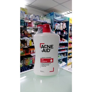 ACNE-AID Liquid cleanser 900 ml acne prone skin for oily skin with acne สีแดง  ลดสุดๆ รับประกันของแท้ ของใหม่ ฉลากไทย