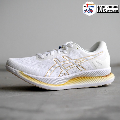 asics glideride white gold