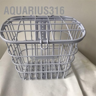 Aquarius316 ตะกร้าจักรยานไฟฟ้า ท่อโลหะล้วน ด้านหน้า และด้านหลัง สีขาว สําหรับแขวนตกแต่ง