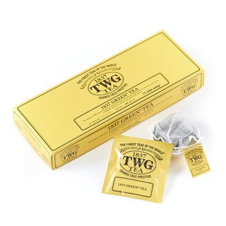 TWG Tea  1837 Green Tea  Cotton Teabag Box / ชา ทีดับเบิ้ลยูจี ชาเขียว 1837 กรีน ที ชนิดซอง บรรจุ 15 ซอง