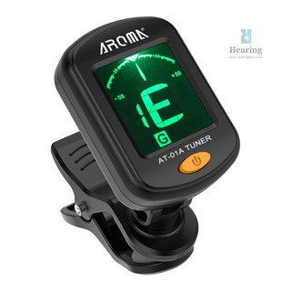 AROMA AT-01A Rotatable Clip-on Tuner LCD Display for Chromatic Guitar Bass Ukulele Violin  -Musical