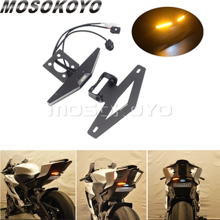 MD-สำหรับ Yamaha YZF R6 2017 2018 2019หางเรียบร้อยชิงทรัพย์พิทักษ์กำจัด LED แบบบูรณาการเปิดสัญญาณป้ายทะเบียนไฟยึด KitST