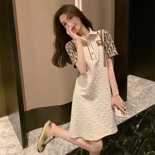 เดรสเสื้อยืดสตรี。 Xiaoxiangfeng Polo Dress Female Summer 2022 อารมณ์ความรู้สึกเล็ก ๆ น้อย ๆ ระดับสูง -อายุประสาทสัมผัส