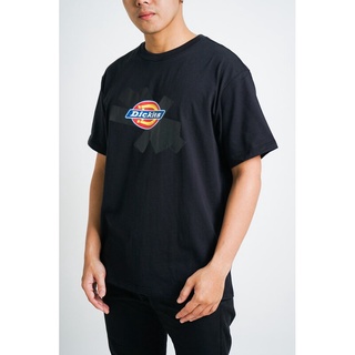 Dickies เสื้อยืด DK007361 JERSEY GRAPHIC LOGO PRINT SS TEE BLK ผ้าฝ้ายแท้