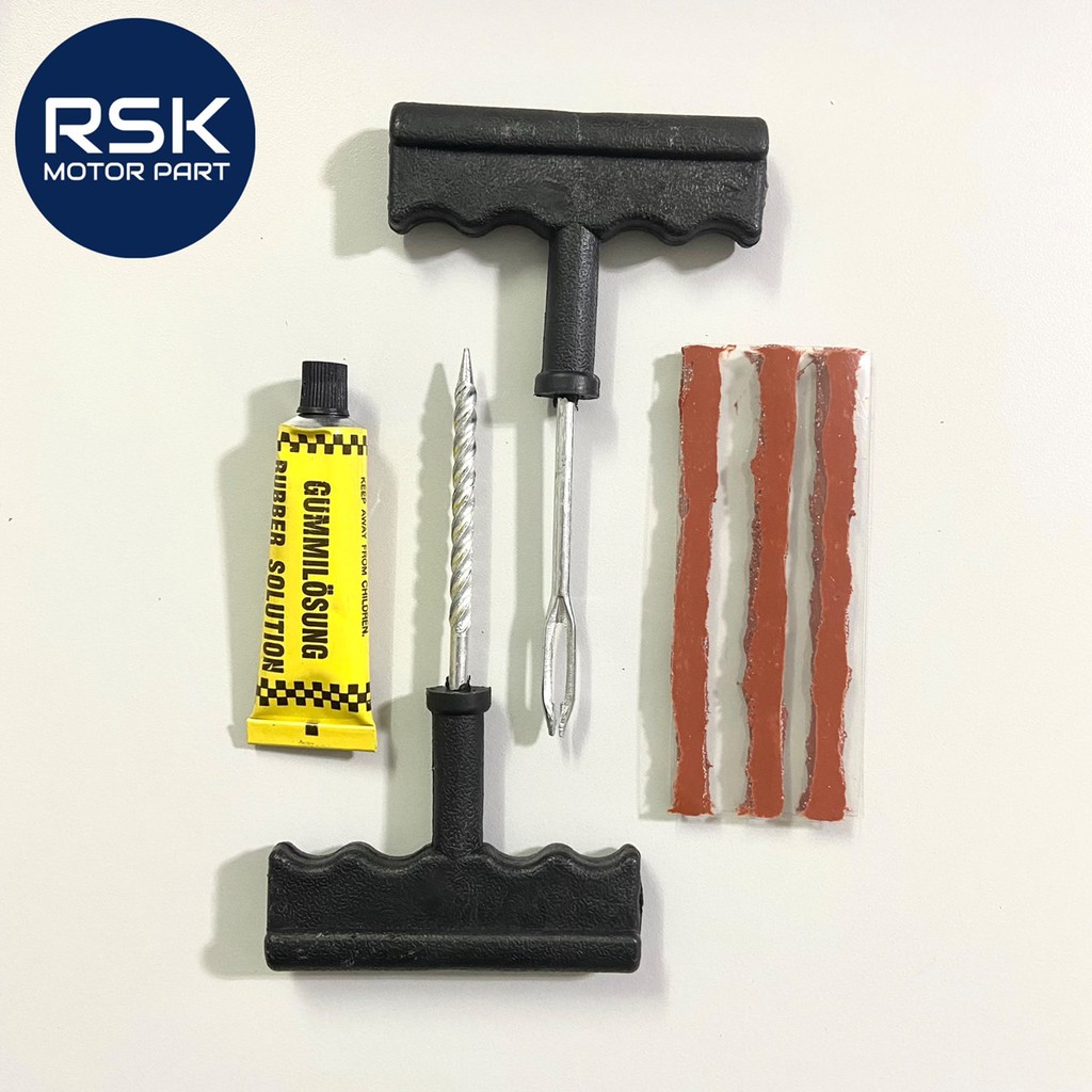 ชุดปะยาง ฉุกเฉิน แบบพกพา สำหรับ รถยนต์ รถมอเตอร์ไซค์ รถจักรยาน ราคาถูก สินค้าพร้อมจัดส่ง ราคาเพียง 20 บาท ✅