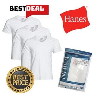 Hanes Premium V-neck T-shirts 3pcs/pack
