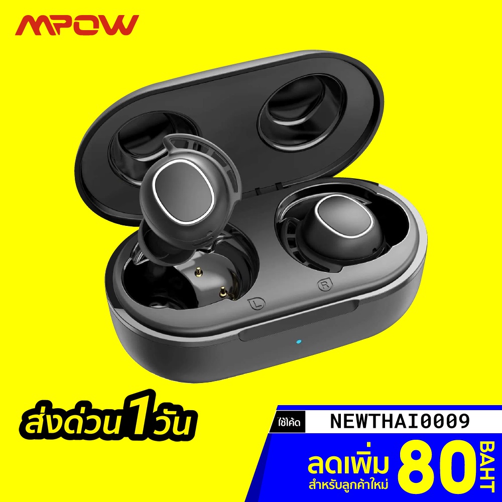 ศูนย์ไทย [ราคาพิเศษ 1500บ.] Mpow M30 True Wireless หูฟังไร้สาย Bluetooth 5.0 ระบบเสียง Stereo-1Y