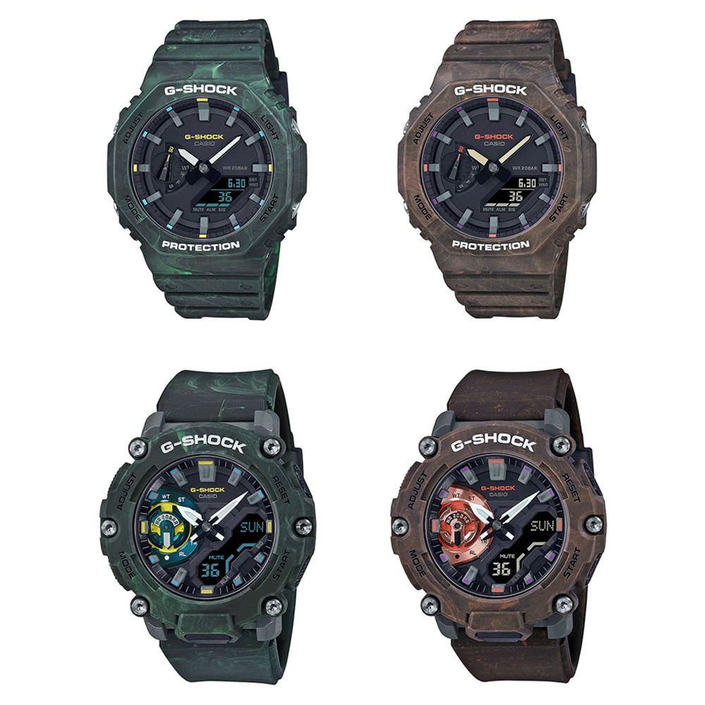 Casio G-Shock นาฬิกาข้อมือผู้ชาย รุ่น GA-2100FR,GA-2200MFR (GA-2100FR-3A,GA-2100FR-5A,GA-2200MFR-3A,GA-2200MFR-5A)