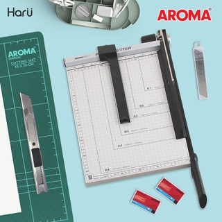 แท่นตัดกระดาษขนาดฐานโลหะ AROMA  (PC)