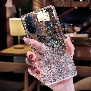 เคส Ready Stock Handphone Case for Huawei Nova Y70 New Star Glitter Sequins Casing TPU Transparent Shockproof Soft Case Protection Back Cover เคสโทรศัพท์