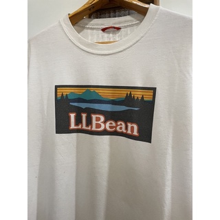 เสื้อยืดผ้าฝ้าย เสื้อยืดมือสอง LL.BEAN Size L มือ2