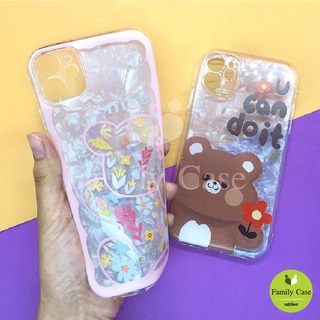 Samsung A02/A22 5g/A23 5g/A53 5g เคสนิ่มใสกันกล้องกันกล้องแผ่นรองเกร็ดน้ำแข็ง พิมพ์ลายการ์ตูน