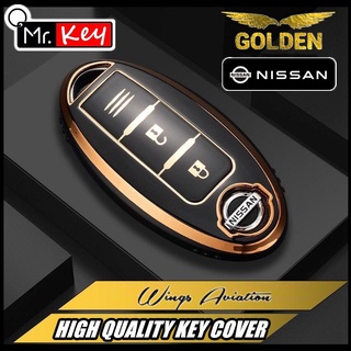 【Mr.key】เคสกุญแจรีโมตรถยนต์ Tpu สําหรับ Nissan Qashqai Juke J10 J11 X-Trail T32 T31 Kicks Tiida Pathfinder Note Infiniti