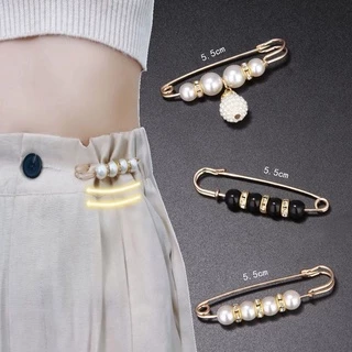 vintage jewerly เข็มกลัดไข่มุก เข็มกลัด เสื้อผ้า เข็มกลัดมุกคอคงที่สตรี2022ใหม่อินเทรนด์เอว Pin อุปกรณ์เสริมกางเกง